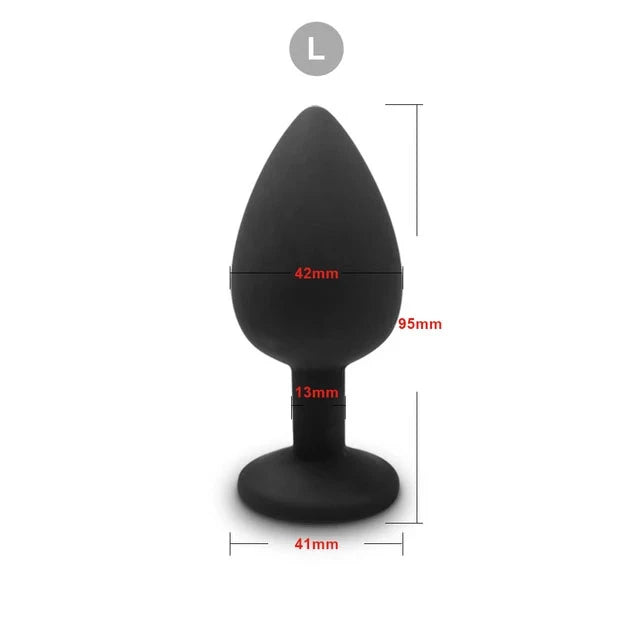 3 Size Silicone Butt Plug Anal Plug Unisex Sex Stopper Adult Toys for Men/Women Anal Trainer Prostate Massager Dildo for Couples