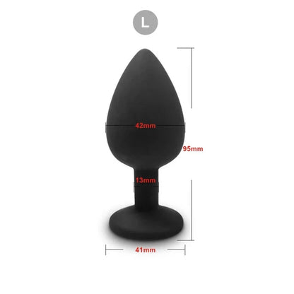 3 Size Silicone Butt Plug Anal Plug Unisex Sex Stopper Adult Toys for Men/Women Anal Trainer Prostate Massager Dildo for Couples