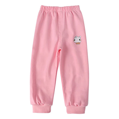 Baby Kids Bottoms Unisex Casual Long Pants for Boys and Girls Spring Autumn Elastic Waist Cartoon Animal Capris Children Clothes