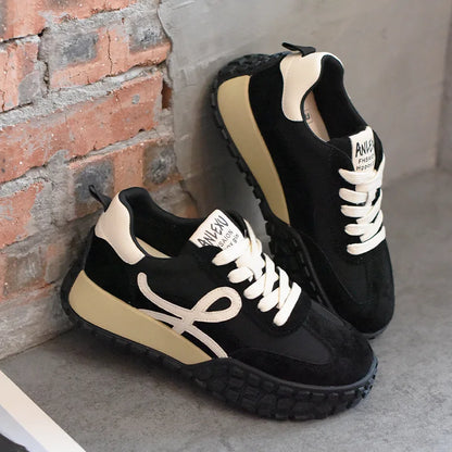 AUTUSPIN Newest Genuine Leather Ladies Sneakers 2024 Spring Summer Fashion Casual Mixed Colors Vulcanized Shoes Women Size 35-40