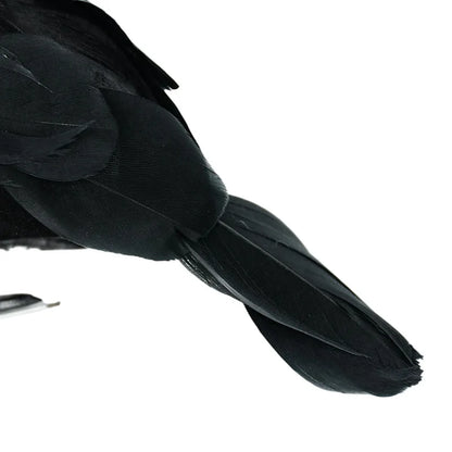 1/2pcs Plastic Simulation Crow with Feather Wings Raven Model Easter Party Decor Black Fake Bird Raven Props Garden Decoration