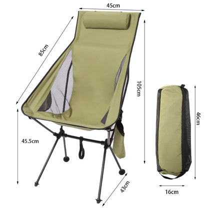 Moon Chair Lounge Chair Outdoor Camping Leisure Picnic Folding Chair Cup Bag with Cushion Available in Three Colors