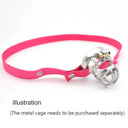 18+Male Chastity Cage Anti-off Device Elastic Band Auxiliary Belt ONLY Adjustable Ring Underwear Rope Les Scrotum Rings Sex Toys