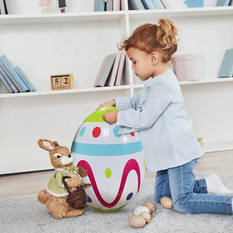 Easter Egg Blow Up For Outside 16Inch Giant Easter Egg Inflatable Outdoor Cute Eggs And Happy Easter Blowups For Holiday Party
