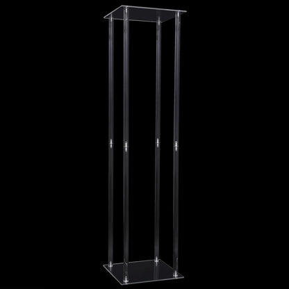 100cm Acrylic Wedding Geometric Flower Vase Wedding Column Stand Floral Display Rack for Home Birthday Party Decoration