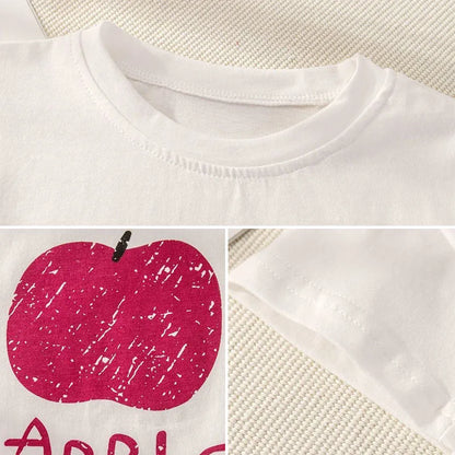 Baby Girls Clothes Sets Cute Fruit Print Short Sleeve+Plaid Shorts Toddler Summer Cotton T-Shirt Pant Set Outfits Kids Tracksuit