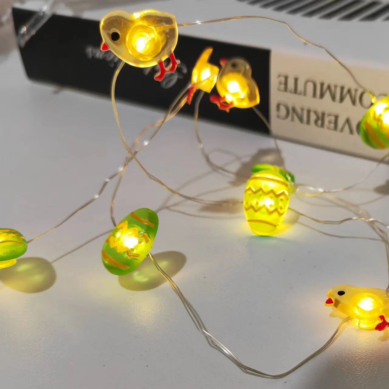 2M 20LED 2025 Easter Rabbit Carrot LED String Light Chick Eggs Fairy Light Garland kids room Happy Easter Party Home Decoration