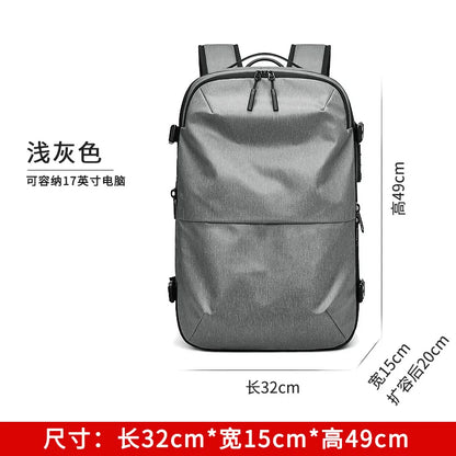 60L Travel Backpacks Expandable Airback Vacuum Storage Man Women Waterproof Business Oxford Backpack Outdoor College Laptop Bag