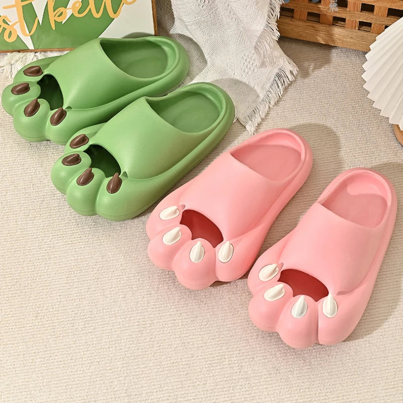 Cat Paw Claw Slippers Women Cloud Platform Funny Home Cartoon Cute Kawaii Summer Beach Soft Non Slip Flip Flops Men Ladies 2025