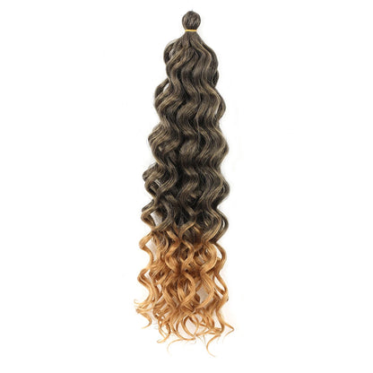 Hawaii Ocean Wave Braiding Synthetic Hair Curly Crochet Hair Extension Goddess Locs Premium Hair Boho Style Hairpiece For Women