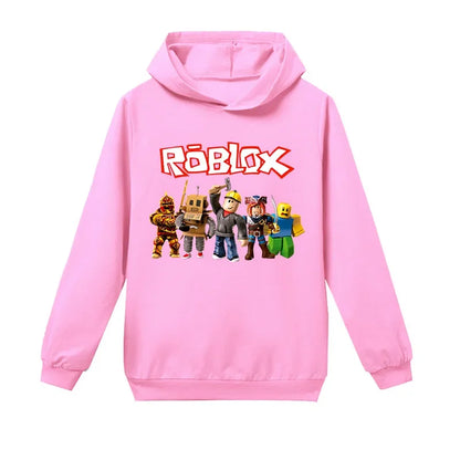 Robloxing Cartoon Anime Children Costume Spring Hoodie Kids Clothes Funny Haruno Sakura Hoodies for Teen Girls Baby Sweatshirt