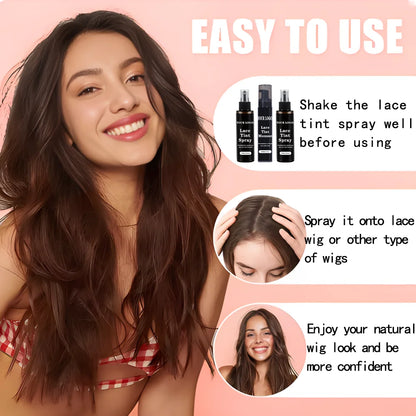 100ml Lace Tint Spray Wig Knots Healer Quick Dry Wig Grids Concealer Lace Tint Mousse For Lace Front Closures