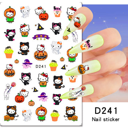 1PCS Cartoon Cute Melody Kuromi 3D Nail Stickers Press on Nails Sanrio Nail Art Decoration New Anime Nail Art Decals Stickers