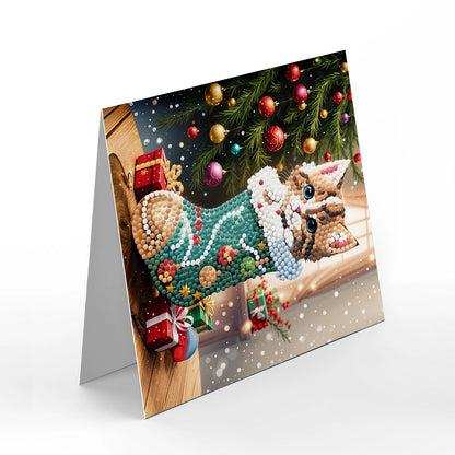 12pcs/Set DIY Diamond Painting Cards Nieuwe 2024 Christmas Festival Card Handmade Diamond Embroidery Art Kit 3d Folded Card
