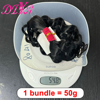 Human Braiding Hair Deep Wave Bulk Human Hair for Boho Braids 100% Brazilian Virgin Curly Hair for Braiding Hair Extensions