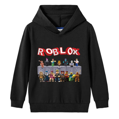 Robloxing Cartoon Anime Children Costume Spring Hoodie Kids Clothes Funny Haruno Sakura Hoodies for Teen Girls Baby Sweatshirt