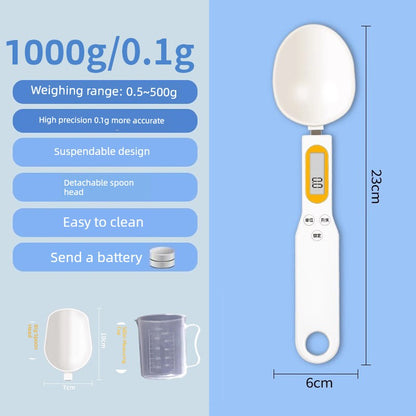 Electronic Scale Measuring Spoon Scale Grams Milk Powder Baby Baby Solid Food with Weighing Scale Measuring Spoon Measuring Spoon Kitchen Baking Flour