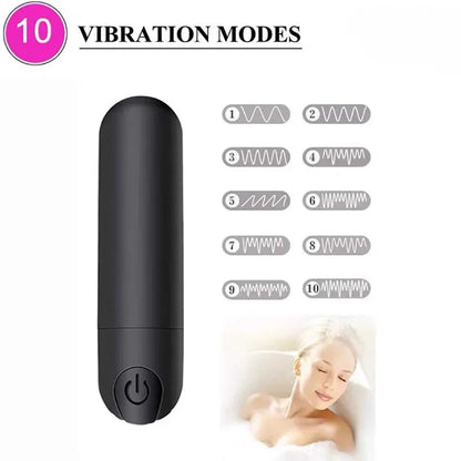 10 Speed Mini Bullet Vibrator for Women Rechargeable Vibrating Anal Vagina Jump Eggs Clitoral Stimulator Dildo 18 Adult Sex Toys