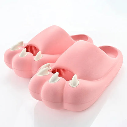 Cat Paw Claw Slippers Women Cloud Platform Funny Home Cartoon Cute Kawaii Summer Beach Soft Non Slip Flip Flops Men Ladies 2025