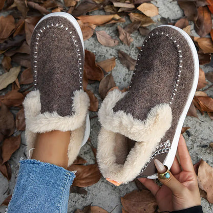 Women's Boots 2024 New Women Winter Boots Fur Shoes Women Ankle Boots Snow Botas Mujer Slip On Winter Shoes Female Flat Footwear