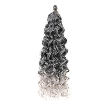 Hawaii Ocean Wave Braiding Synthetic Hair Curly Crochet Hair Extension Goddess Locs Premium Hair Boho Style Hairpiece For Women
