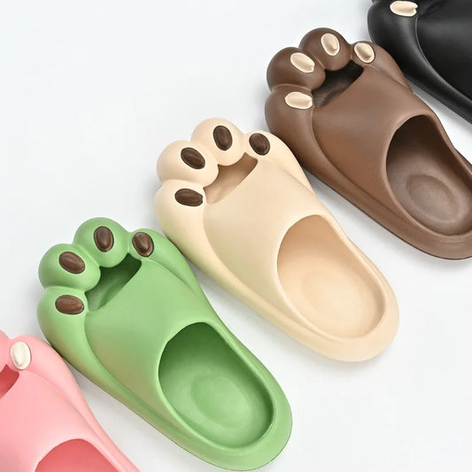 Cat Paw Claw Slippers Women Cloud Platform Funny Home Cartoon Cute Kawaii Summer Beach Soft Non Slip Flip Flops Men Ladies 2025