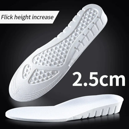 2025 Invisiable Height Increase Insoles for Feet Breathable Elevator Height Increase Templates Insoles for Women Men Shoes Pads