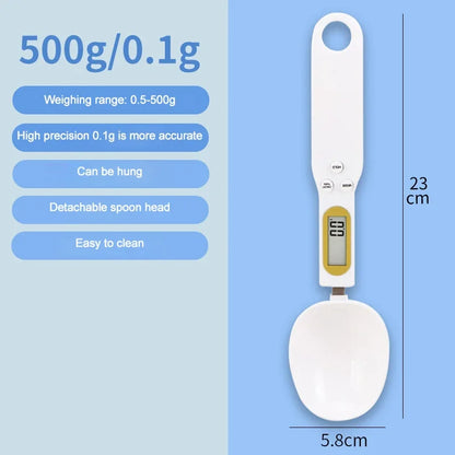 New LCD Digital Measurement Adjustable Weighing Spoon Coffee Powder Scale Baking Scale Electronic Measuring Spoon Kitchen Tools