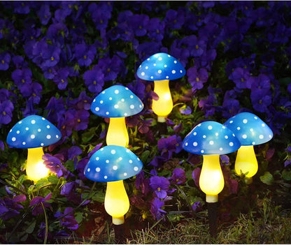 6 heads Solar Mushroom Light Garden Outdoor Waterproof Sunlight Lamps Garden Pathway Easter Halloween Xmas Christmas Decoration