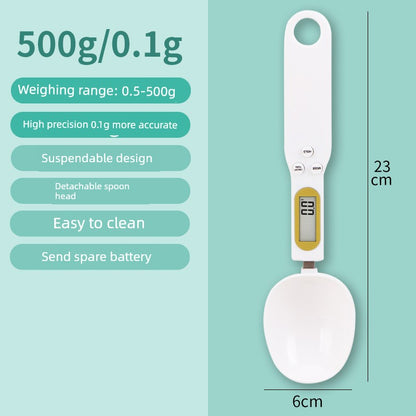 Electronic Scale Measuring Spoon Scale Snowflake Crisp Weighing Spoon Scale Measuring Spoon Measuring Spoon Gram Measuring Spoon Home Baking Tool