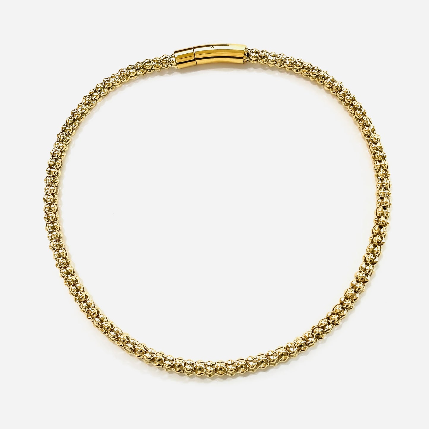 Peri'sbox Statement Stainless Steel Hollow Choker Necklace for Women Men Hip-Hop Gold Color Clavicle Chain Fashion Jewelry Party