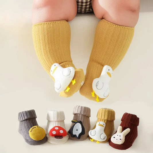 Baby Socks Lovely Doll Cartoon Kids Sock Anti-slip Girl Boy Toddler Floor Socks Spring Autumn Cute Newborn Socken Accessories