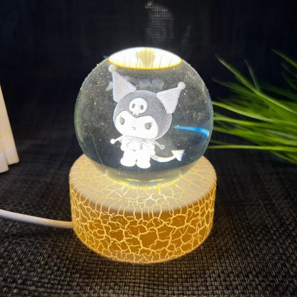 NEWHot Creat Crystal Ball USB Night Light With Milky Way galaxy LED Children Night Lamp For Bedroom Ambient Light Christmas Gift