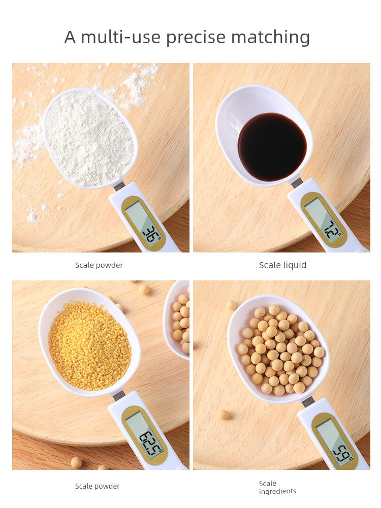Electronic Scale Measuring Spoon Scale Snowflake Crisp Weighing Spoon Scale Measuring Spoon Measuring Spoon Gram Measuring Spoon Home Baking Tool