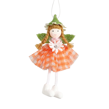 24cm Easter Flower Bunny Ornaments Pink Yellow Gauze Skirt Bunny Easter Party Decor Supplies Home Desktop Decorations Kids Gifts