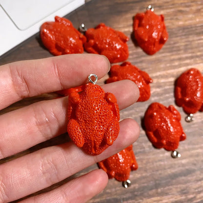 6pcs Simulation Roast Chicken Resin Earring Charms Hot Easter Food Pendant For Earring Keychain Diy Jewelry Make
