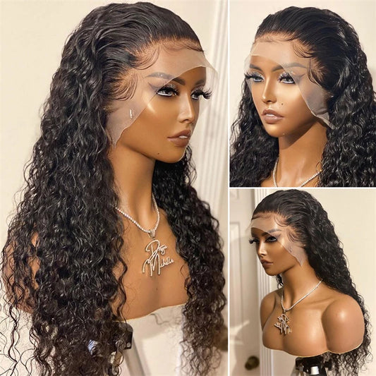 Soft Black Kinky Curly 180 Density 26 inch Preplucked Long Hair Wig For Women Natural Hairline Wig With Afro Baby Hair