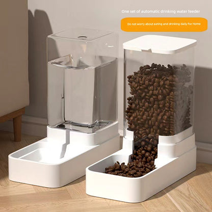 Cat and Dog Water Dispenser Cat Food Automatic Feeder Cat and Dog Bowl Grain Bucket Cat Feeding Pet Drinking Water Handy Gadget