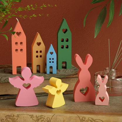 Simplicity Angel House Silicone Mold Chocolate Lollipop Cake Decor Mould Easter Rabbit Candle Resin Concrete Molds Home Decor
