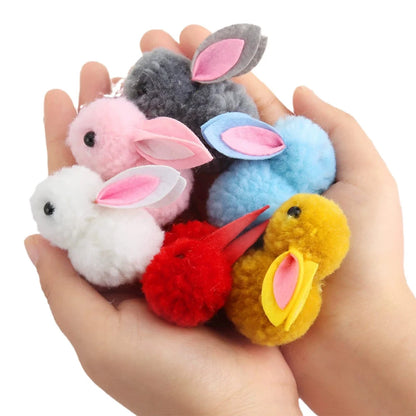 12/24PCS Easter Egg Mini Rabbit Plush Doll Blind Box Children's Cute Toys Holiday Decoration Birthday Gifts Animal Ornaments