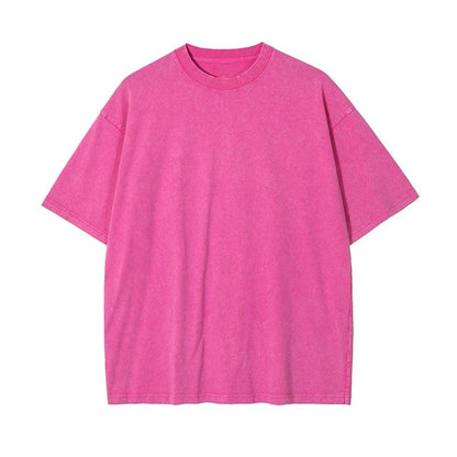 2025 Washed Vintage T-Shirts Street Hip Hop Retro Punk T Shirt women Harajuku Casual Cotton Short Sleeve Acid Wash TShirts top