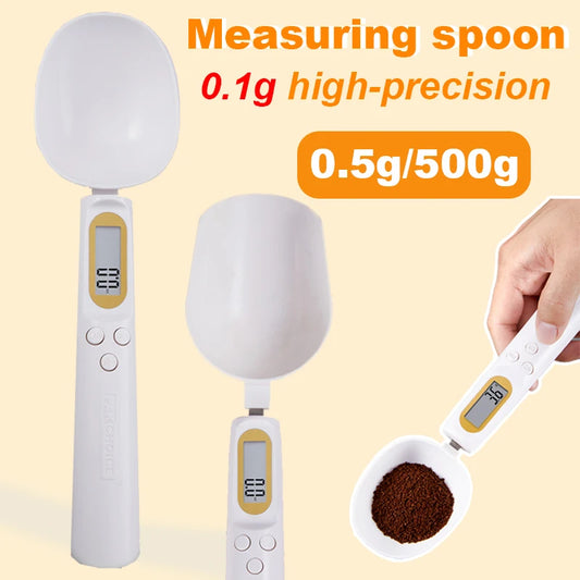 New LCD Digital Measurement Adjustable Weighing Spoon Coffee Powder Scale Baking Scale Electronic Measuring Spoon Kitchen Tools