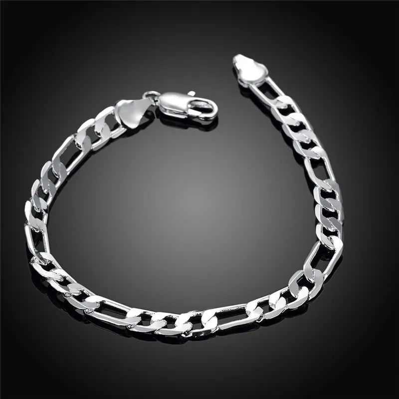 Necklace '16-30inch' Bracelet/8in Two-piece Set of Three-room Silver-plated Jewelry Punk Chain