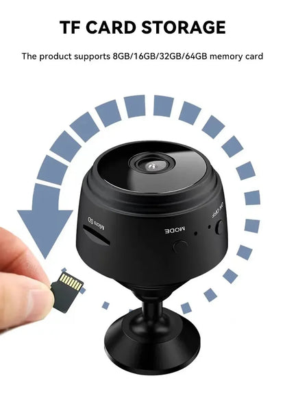 Home indoor 360°Bracket rotating wireless camera WiFi monitoring network high-definition outdoor sports portable mini smart security camera