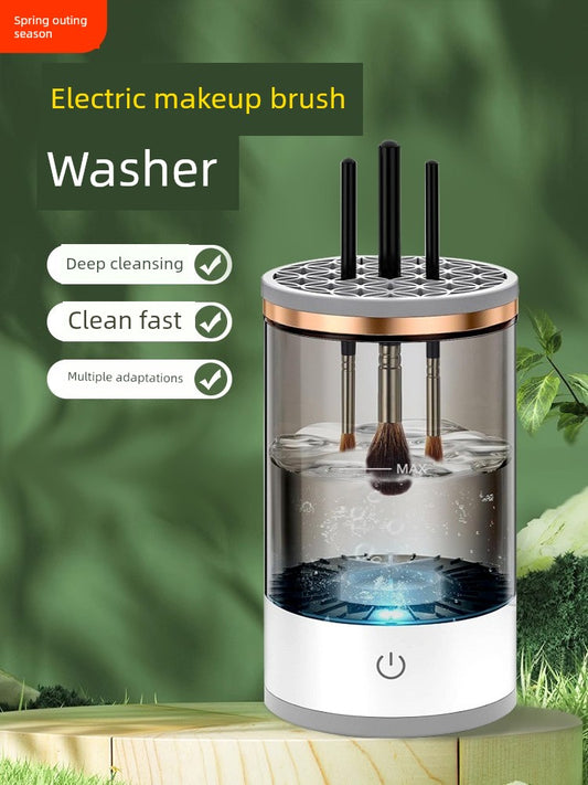 New Arrival Electric Scrubber Makeup Brush Automatic Cleaning Device Cleaning Beauty Blender Powder Puff Powder Cleaning Appliance Brush