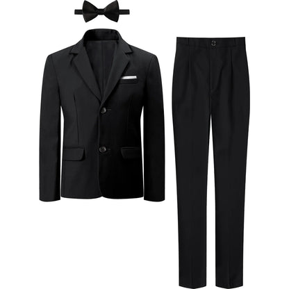 Suit for Kids Boys Easter Outfit Church Party Blazer Wedding Ceremony Flower Piano Performance Birthday Gift Clothes Set 3 PCS