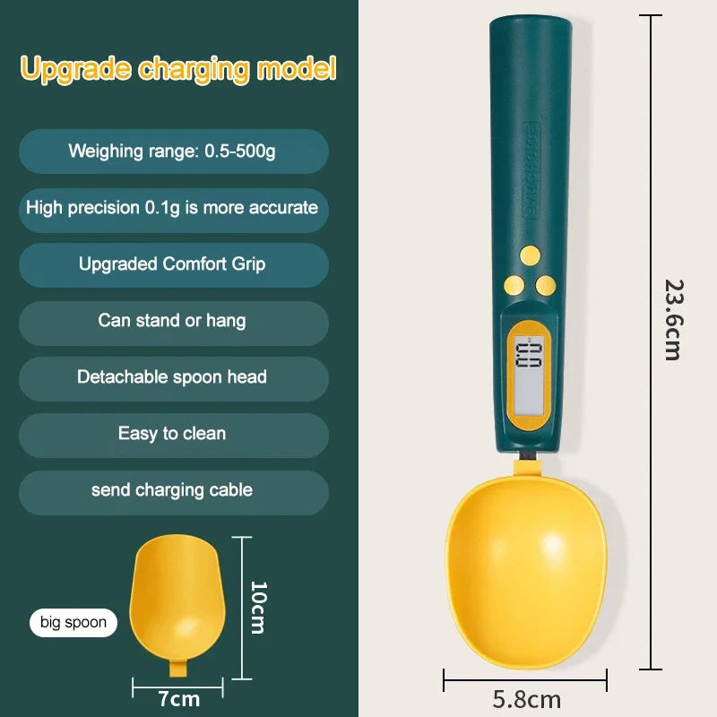 New LCD Digital Measurement Adjustable Weighing Spoon Coffee Powder Scale Baking Scale Electronic Measuring Spoon Kitchen Tools