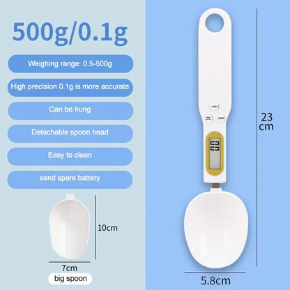 New LCD Digital Measurement Adjustable Weighing Spoon Coffee Powder Scale Baking Scale Electronic Measuring Spoon Kitchen Tools