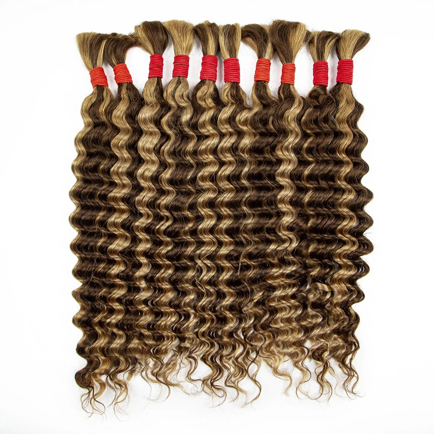 Human Braiding Hair Deep Wave Bulk Human Hair for Boho Braids 100% Brazilian Virgin Curly Hair for Braiding Hair Extensions