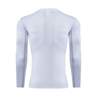 2024 Men's Long Sleeved Sports T-Shirt With High Elasticity And Quick Drying Solid Color Long Sleeves